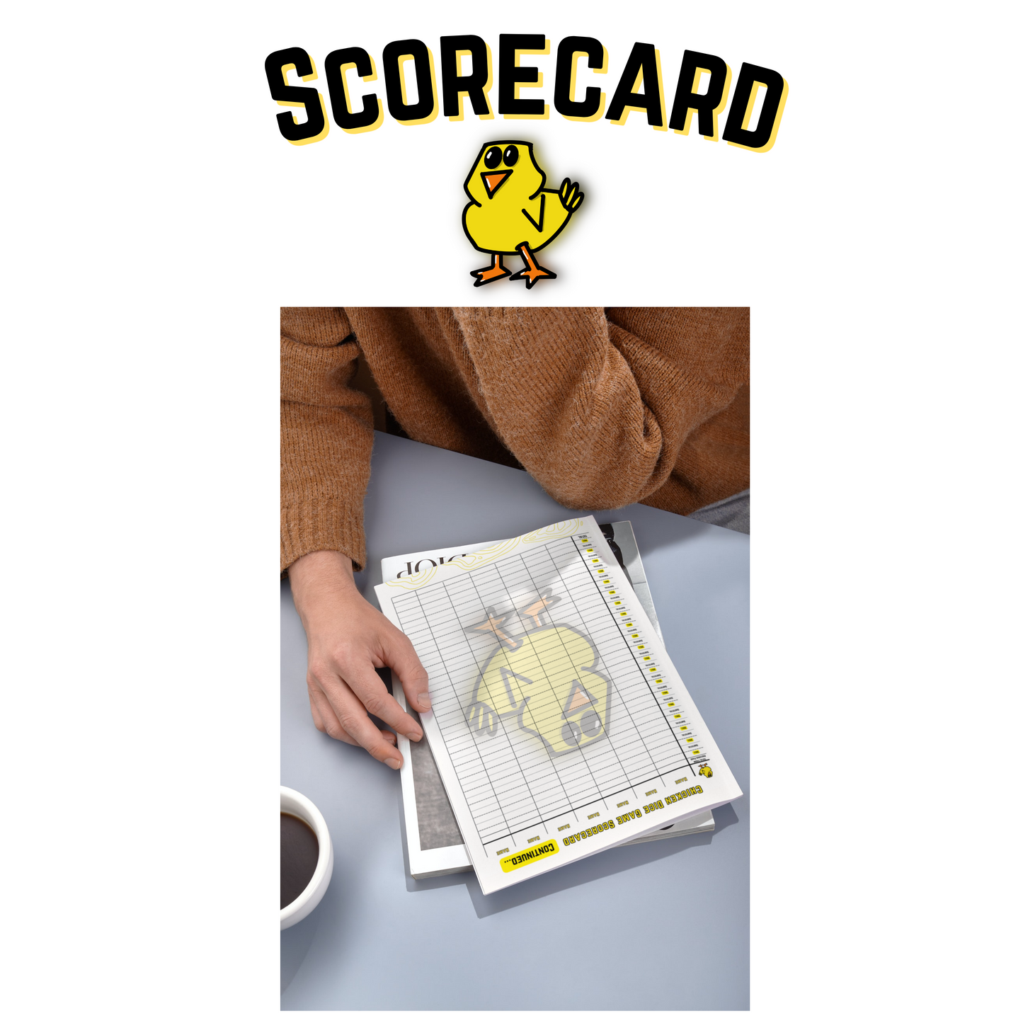 Chicken Dice Game Scorecard - Digital Download